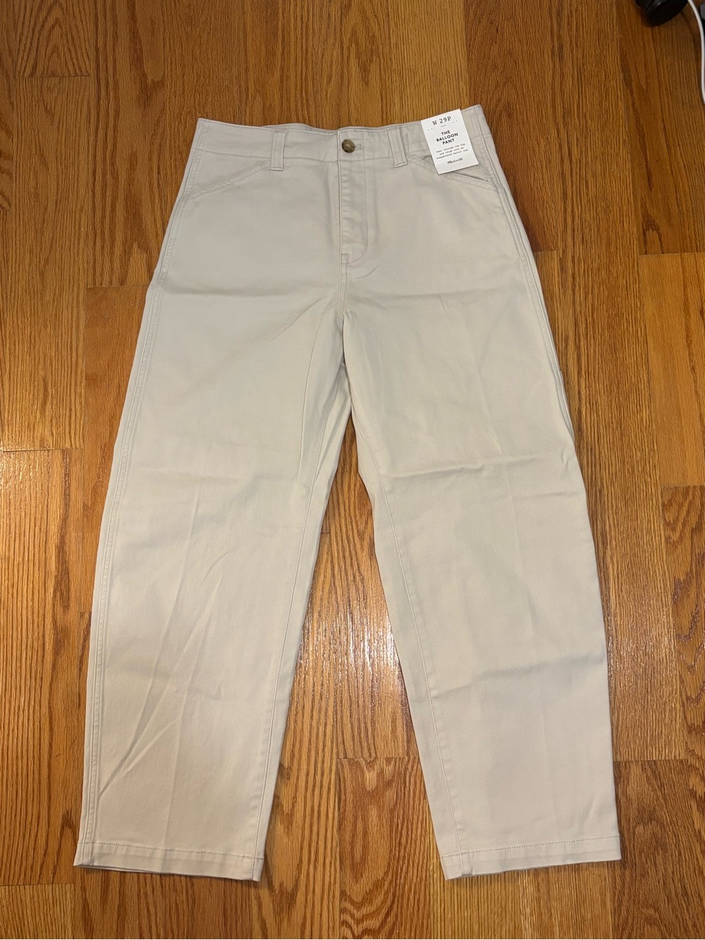 Madewell Balloon Pant Cream Petite